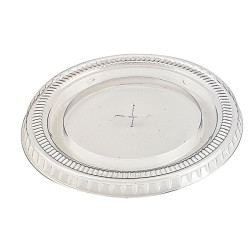 Couvercle PET transparent plat Diam: 9,8 cm 9,8 x 1 cm - 100 unités