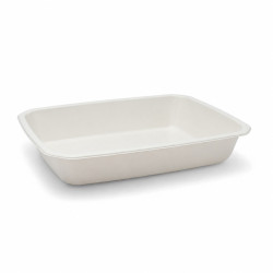 Barquette scellable pulpe laminée PLA "gastronorme" 1/2 325x265mm H52mm 3000ml - 60 unités