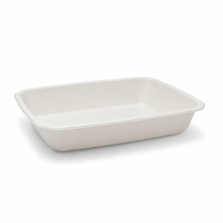 Barquette scellable pulpe laminée PLA "gastronorme" 1/2 325x265mm H52mm 3000ml - 60 unités