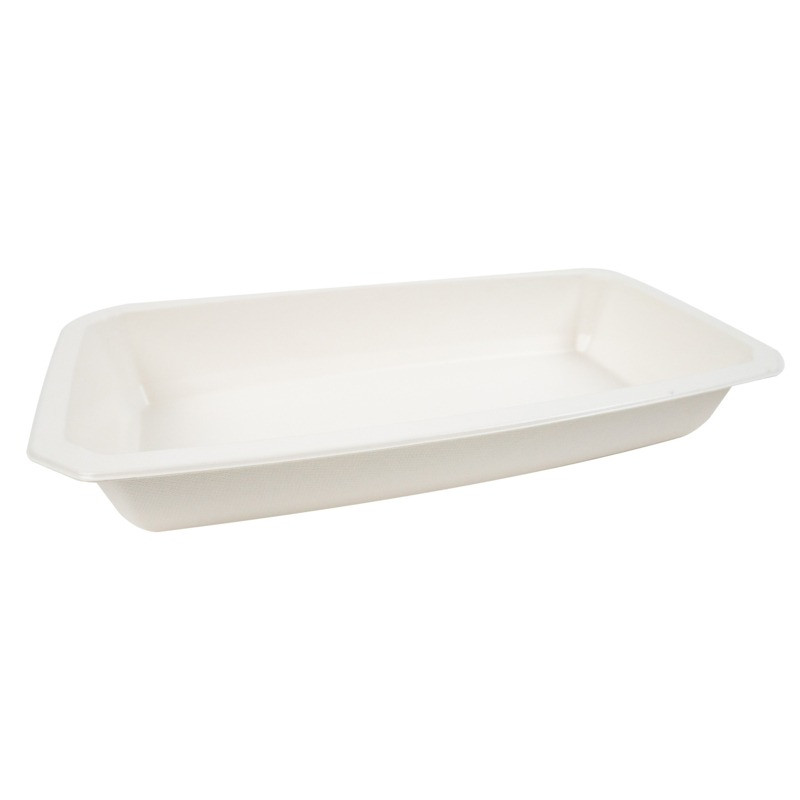 Barquette scellable pulpe laminée PLA "gastronorme" 1/3 325x172mm H48mm 1700ml - 90 unités