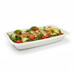 Barquette scellable pulpe laminée PLA "gastronorme" 1/3 325x172mm H48mm 1700ml - 90 unités