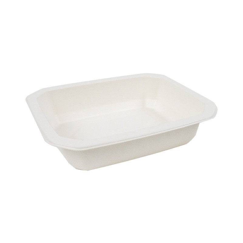 Barquette scellable pulpe laminée PLA "gastronorme" 1/8 465 ml 16 x 13 x 3,6 cm - 100 unités