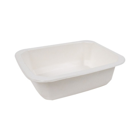 Barquette scellable pulpe laminée PLA "gastronorme" 1/8 160x130mm H46mm 585ml - 100 unités