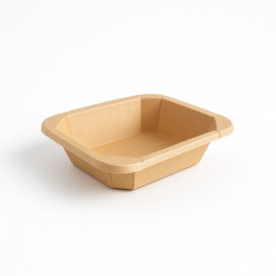 Barquettes GN 1/8 scellables en carton 160x130mm H45mm - 50 unités