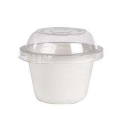 Couvercle plastique PET Diam: 9,3 cm 9,3 x 3 cm - 50 unités