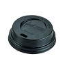 Couvercle plastique PS dôme noir avec bec Diam: 6,2 cm 6,2 x 2 cm x 100 unités