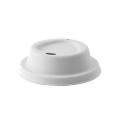 Couvercle pulpe dôme blanc avec bec - 8 cm x 8 cm x 2,3 cm - 100 unités