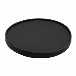 Couvercle plat brun en carton kraft perforé pour la vapeur Ø185mm 185x185, H16 mm - 45 unités