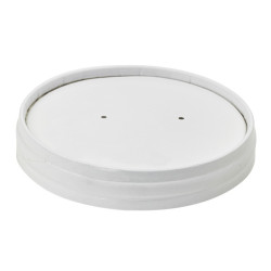 Couvercle carton blanc chaud et froid Diam: 9,7 cm 9,7 cm - 50 unités