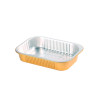 Opseal Barquette aluminium extérieur or/ Intérieur argenté 161x110mm H30mm 320ml - 50 unités