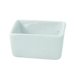 Mini bol cube en porcelaine blanche 6 x 6 x 5,3 cm - 4 unités