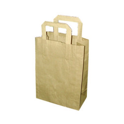 Sac cabas papier kraft brun 22 x 10 x 28 cm - 250 unités