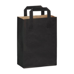 Sac cabas papier kraft brun imprimé noir 20 x 10 x 28 cm - 250 unités