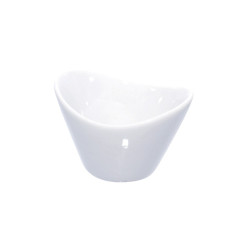 Mini pot en porcelaine blanche 6,6 x 5,4 x 4,5 cm - 4 unités