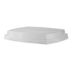 Couvercle dôme PET transparent rectangulaire 22,5 x 18 x 3,7 cm - 20 unités