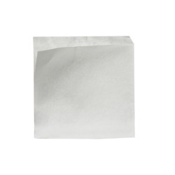 Sac papier blanc ingraissable ouvert sur 2 côtés  - 17 cm x 17 cm - 1000 unités