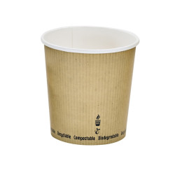 Pot à soupe carton blanc 700 ml Diam: 11,4 cm 11,4 x 8,7 x 11,5 cm - 25 unités