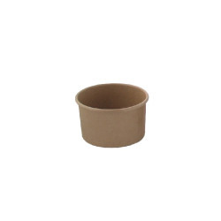 Pot carton kraft brun chaud et froid 130 ml Diam: 8 cm 8 x 6,8 x 4,4 cm - 50 unités