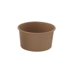 Pot carton kraft brun chaud et froid 270 ml Diam: 9,6 cm 9,6 x 8 x 5,3 cm - 50 unités
