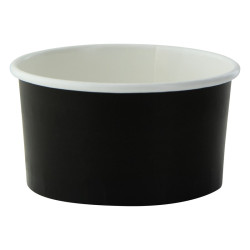 Pot carton noir chaud et froid 130 ml Diam: 8 cm 8 x 6,8 x 4,4 cm - 50 unités