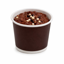 Pot carton marron foncé chaud et froid 140 ml Diam: 7,2 cm 7,2 x 5,7 x 5,6 cm - 100 unités
