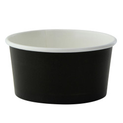 Pot carton noir chaud et froid de contenance 200 ml Diam: 9 cm 9 x 7,4 x 4,8 cm x 50 unités