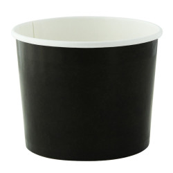 Pot carton noir chaud et froid 320 ml Diam: 9 cm 9 x 7,5 x 7 cm - 50 unités