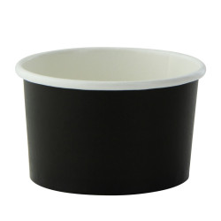 Pot carton noir chaud et froid 70 ml Diam: 6,2 cm 6,2 x 5,2 x 3,5 cm - 50 unités