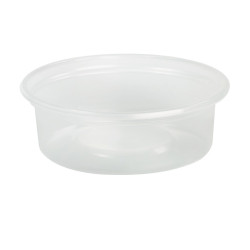Pot PP translucide rond 150 ml Diam: 7 cm 7 x 5 x 6,4 cm - 100 unités