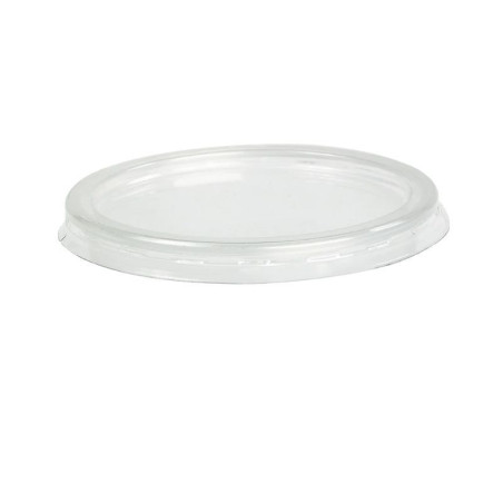 Couvercle PET translucide plat Diam: 7,3 cm 7,3 cm - 100 unités