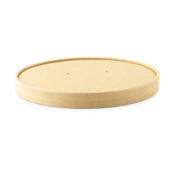 Couvercle carton kraft sans plastique  - 6,1 cm x 0 cm x 0,75 cm - 50 unités