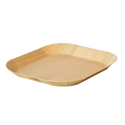 Plateau decor bois  clair laminé  105x105mm H12mm - 50 unités