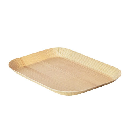 Plateau decor bois  clair laminé  155x105mm H12mm - 50 unités