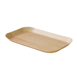 Plateau decor bois  clair laminé  185x105mm H12mm - 50 unités