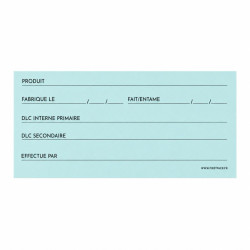 Etiquette de traçabilité alimentaire 100x40mm - 300 unités