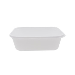 Barquette PS thermoformée blanche 103x78mm H34mm 200ml - 1000 unités