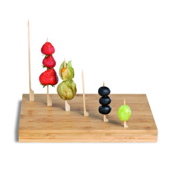 Support bambou rectangulaire pour 49 pics "Teppo Gushi" 25 x 20 x 2,5 cm - 1 unités