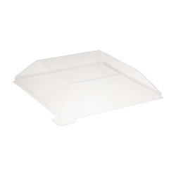 Couvercle PET transparent "Samourai" 13 x 13 x 2 cm - 100 unités