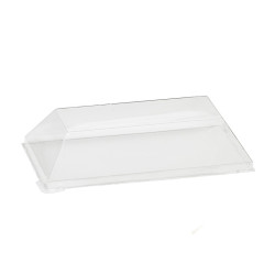 Couvercle PET transparent "Samourai" 13 x 6,5 x 2 cm - 100 unités