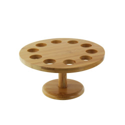 Support bambou pour cônes 10 trous Diam: 17,8 cm 17,8 x 17,8 x 9,2 cm - 2 unités
