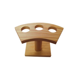 Support bambou pour cônes 3 trous 16 x 7,5 x 9 cm - 10 unités