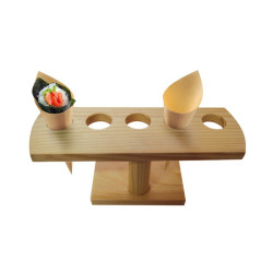 Support bambou pour cônes 5 trous 23,5 x 8 x 9,5 cm - 10 unités