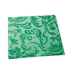 Serviette non-tissé damassée vert foncé 400x400mm - 50 unités