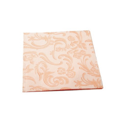 Serviette non-tissé damassée saumon 400x400mm - 50 unités