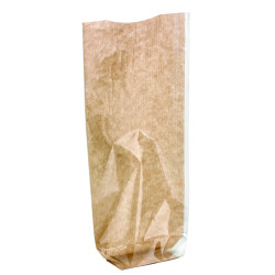Sac transparent fond cartonné kraft 12 x 26 cm - 100 unités