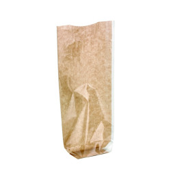 Sac transparent fond cartonné kraft 14 x 30,5 cm - 100 unités