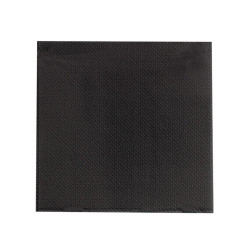 Serviette micropoint noire 2 plis 38 x 38 cm - 40 unités