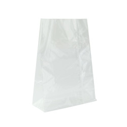 Sac SOS PP transparent fond plat 14 x 6,5 x 20,5 cm - 100 unités