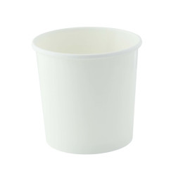 Pot carton blanc chaud et froid H89mm 350ml - 50 unités