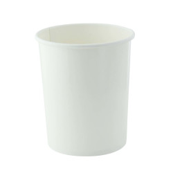 Pot carton blanc chaud et froid 570 ml Diam: 9,7 cm 9,7 x 11,4 cm - 50 unités